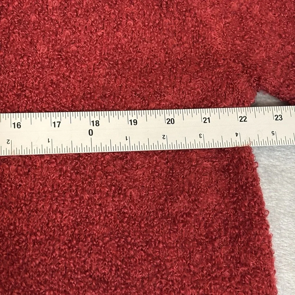 Aerie Cozy Oversized Bouclé V-Neck‎ Sweater Red Women's Size Small Oversized